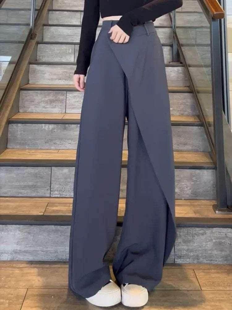 Irregular Wide-Leg Pants – Trendy Loose Fit - ZA-Zola