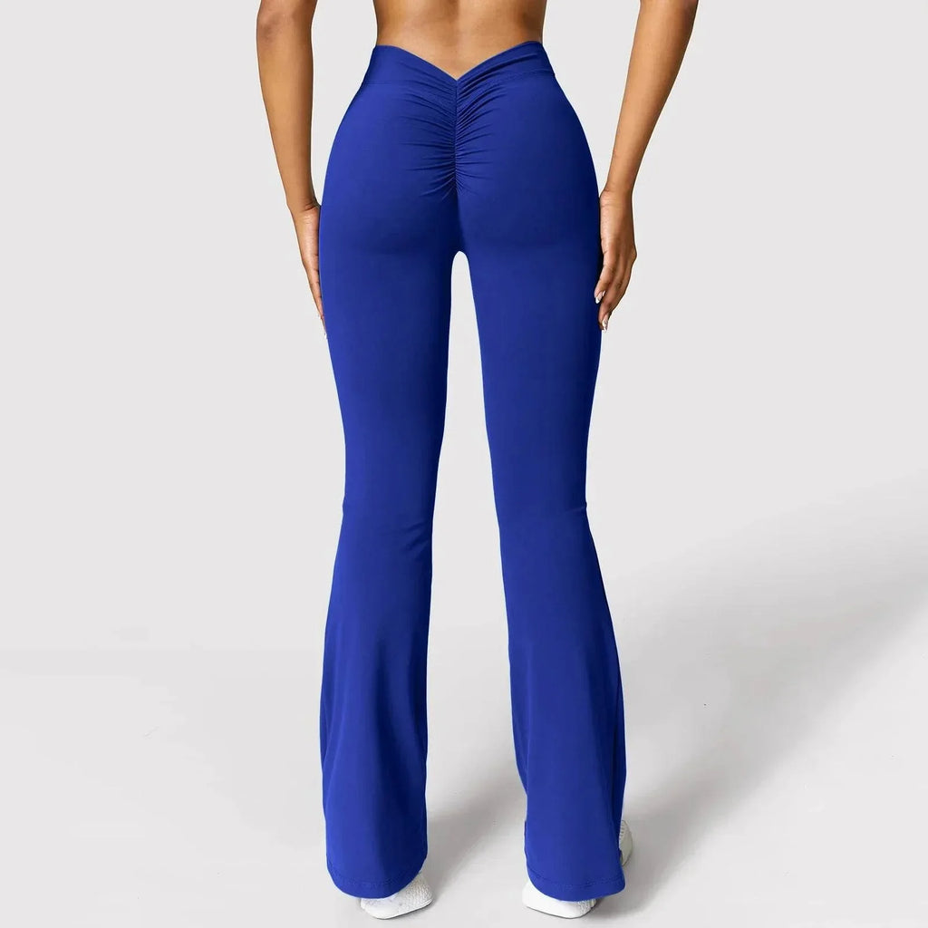 Seamless Flared Yoga Pants – High Waist, Hip-Lifting - ZA-Zola