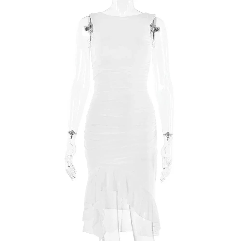 Summer Slim Skinny Sleeveless Dress – Chic Party Style - ZA-Zola