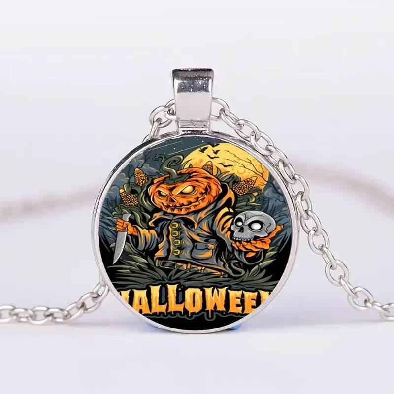 ZA-Zola Halloween Pumpkin Ghost Necklace - ZA-Zola