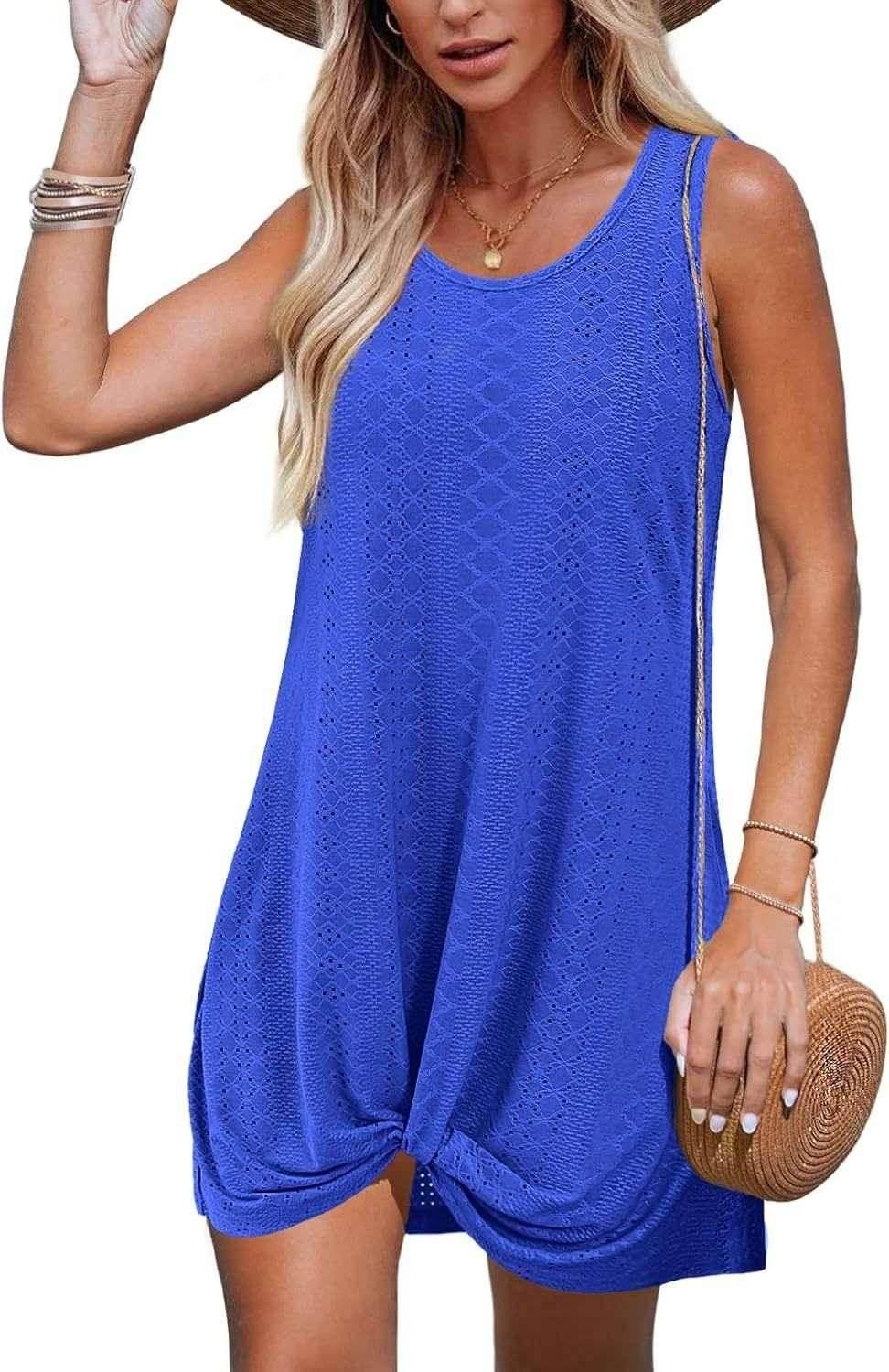 Hollow Out Sleeveless Beach Dress – S to XXL - ZA-Zola