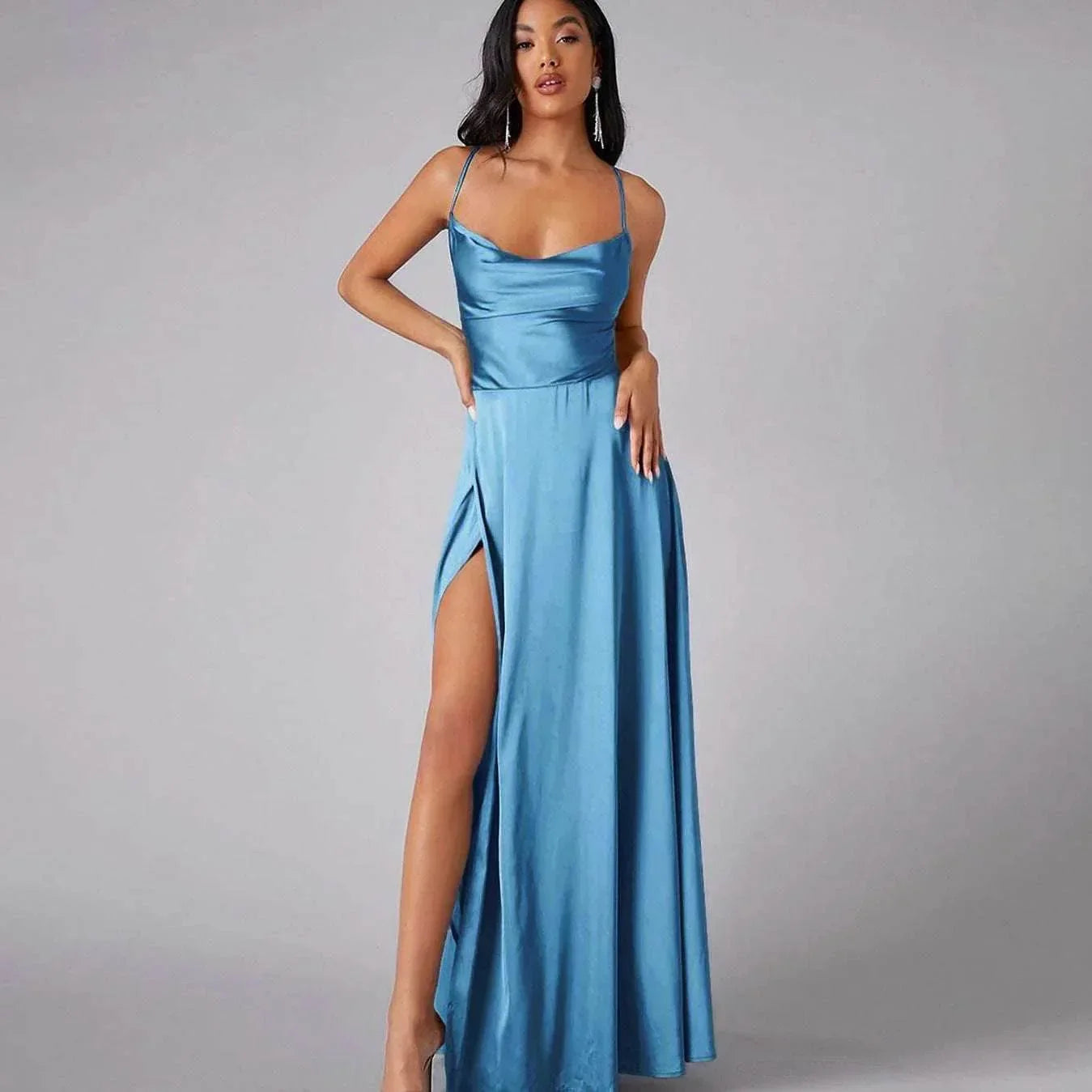 Backless Slim Fit Dress – S-3XL, 14 Colors - ZA-Zola