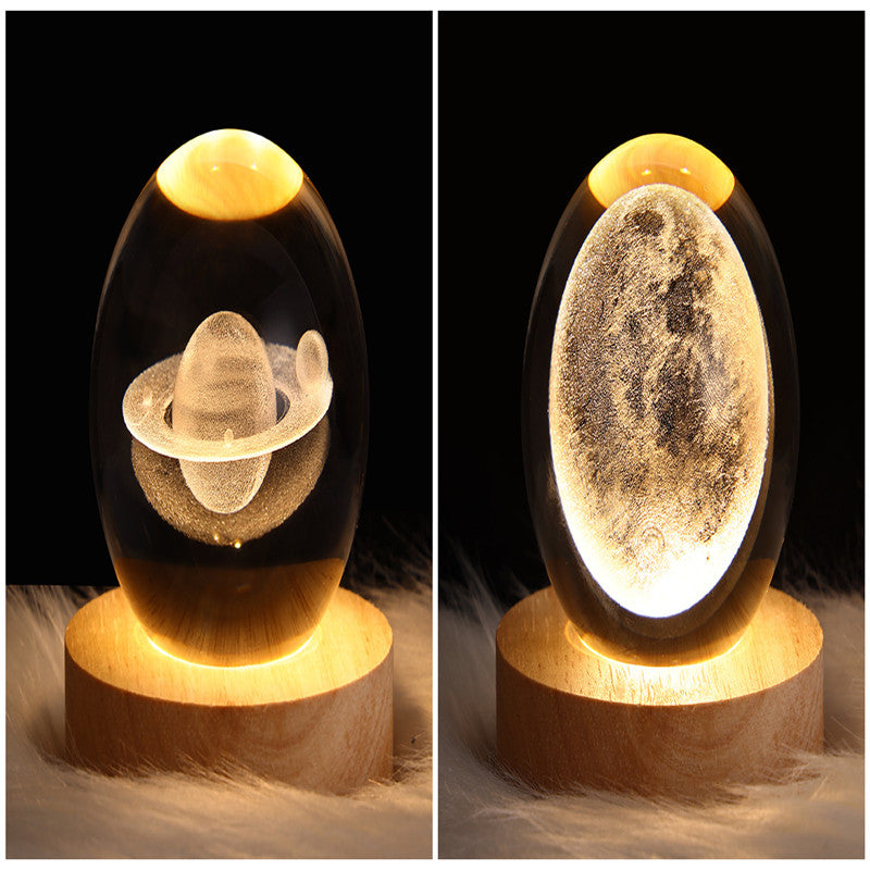 LED Galaxy Crystal Ball Night Light 3D Planet Moon Lamp | ZA-Zola