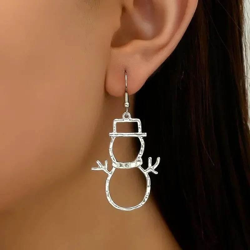 Personalized Snowman Earrings & Necklace - Christmas Jewelry - ZA-Zola