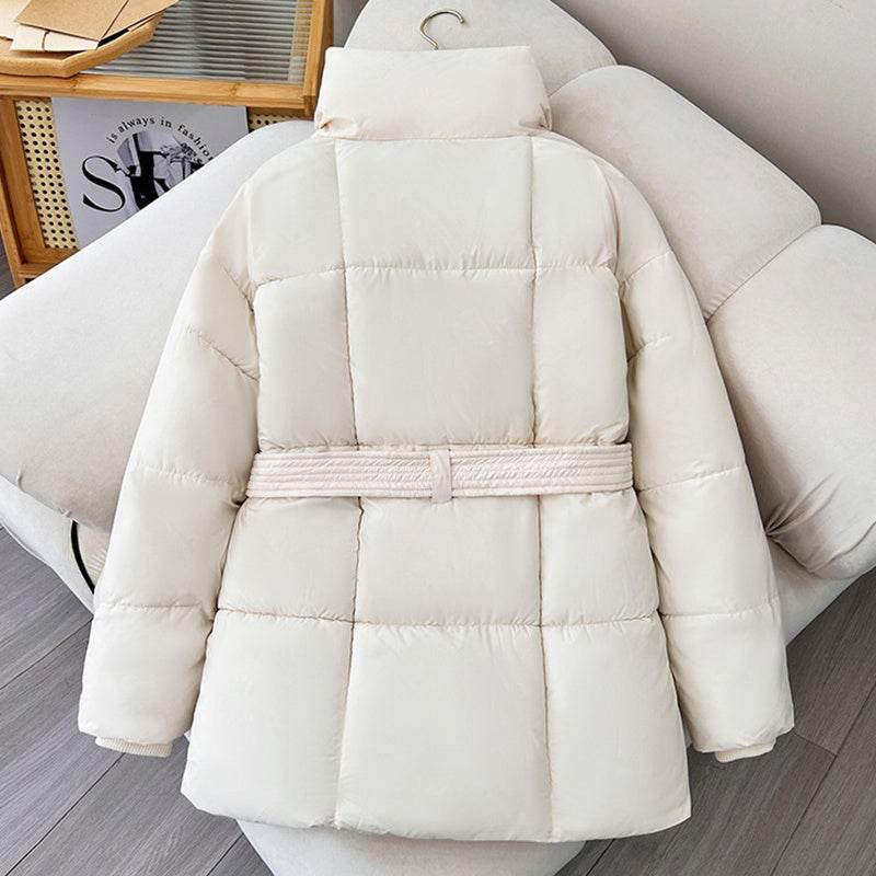 Winter Plaid Lapel Coat for Women | Lace-up Thick Warm Jacket - ZA-Zola