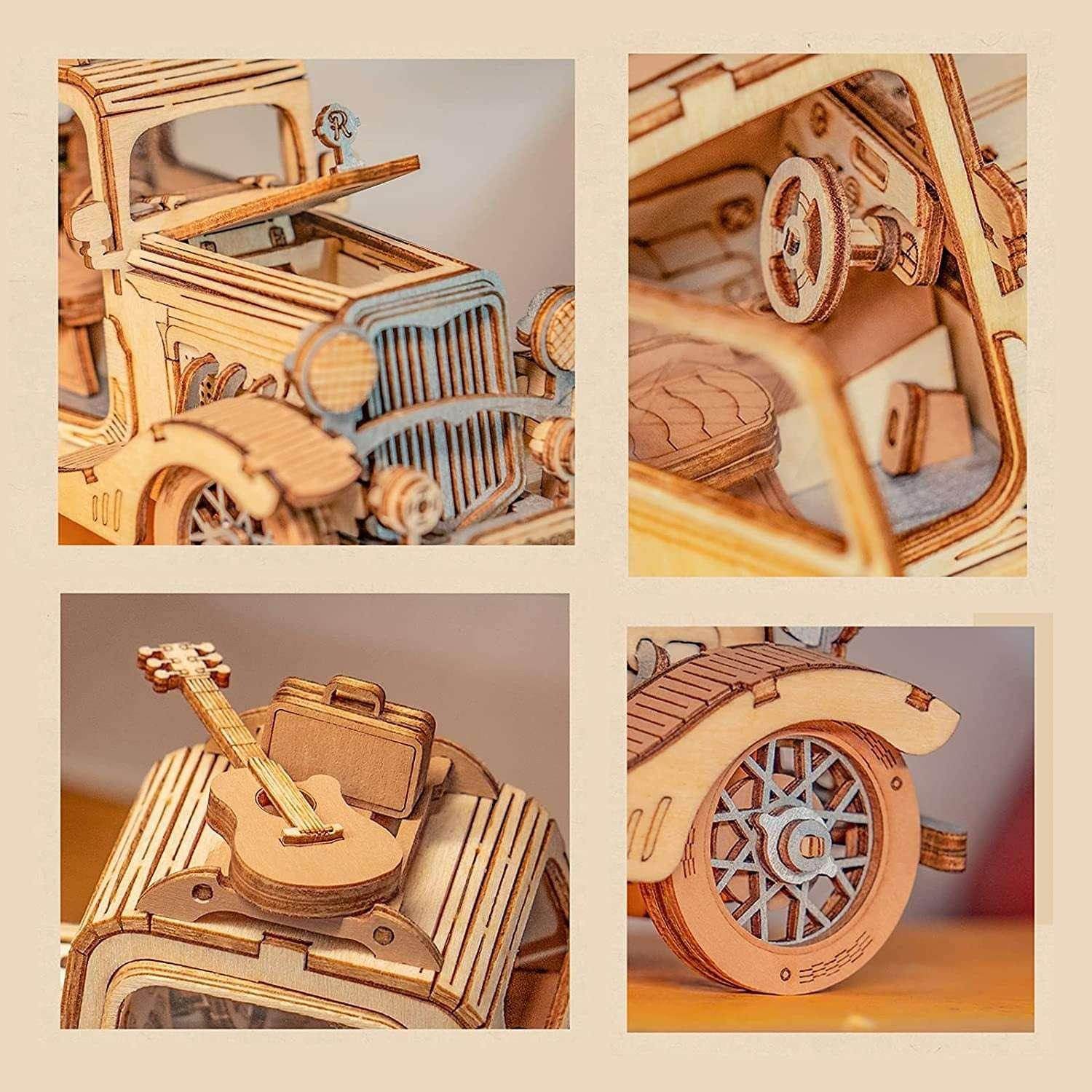 Robotime Rolife 3D Vintage Car Wooden Puzzle DIY Toy - ZA-Zola
