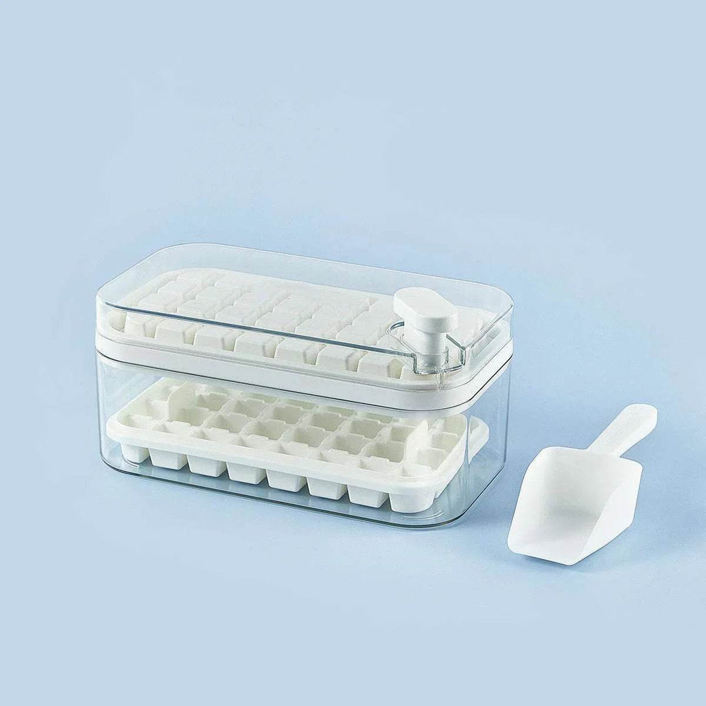 One-Button Ice Cube Tray with Storage Box – Easy Release, BPA-Free - ZA-Zola