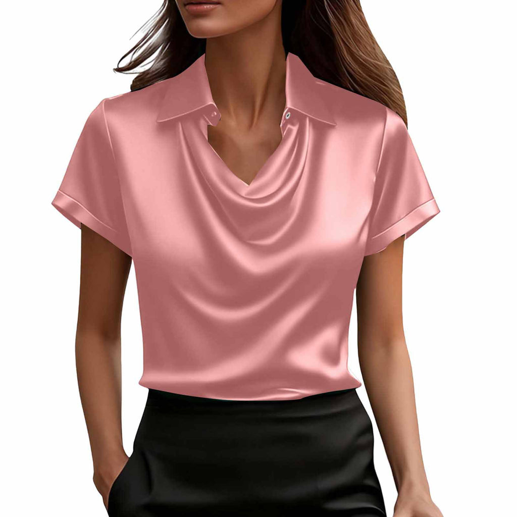 Solid Lapel Summer Casual Shirt | Women Fashion