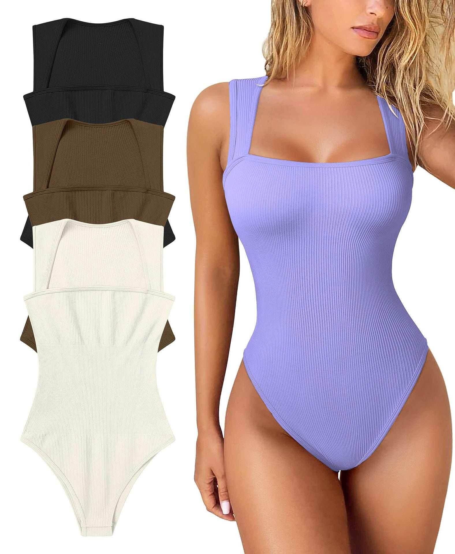 Sleeveless Thread Square Neck Jumpsuit - ZA-Zola