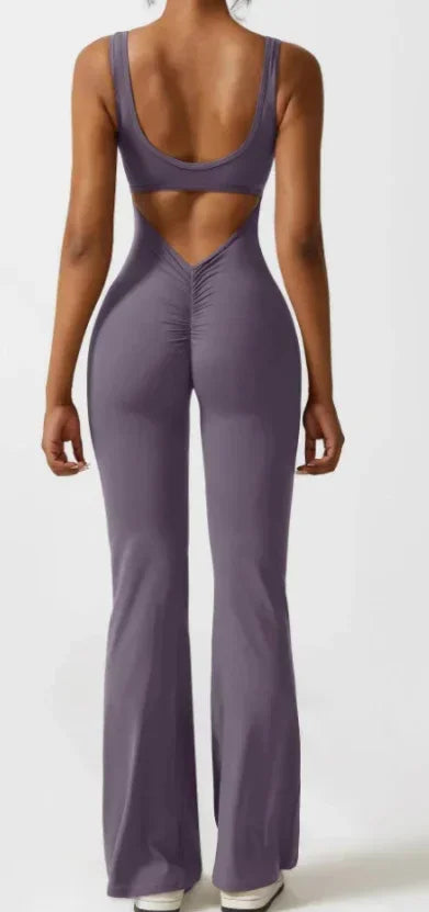 Tight Yoga Bodysuit Casual Hollow Seamless Jumpsuit for Women - ZA-Zola