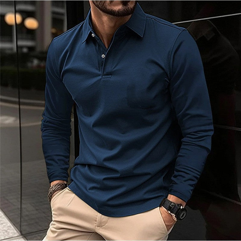 Men’s Long Sleeve Polo Casual Shirt | ZA-Zola