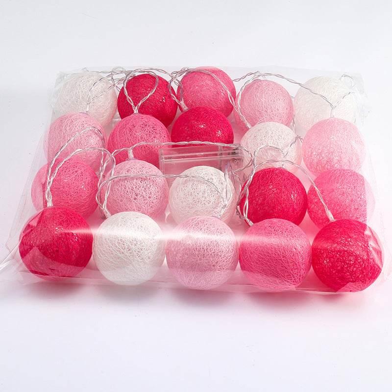 LED Ornamental Festoon Cotton Ball String Lights for Home Decor - ZA-Zola
