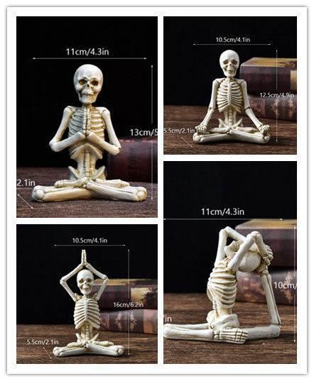 ZA-Zola Halloween Horror Yoga Skull Skeleton Ornaments - ZA-Zola
