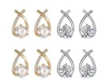 Zircon Cross Earrings – Modern Shine for Women - ZA-Zola