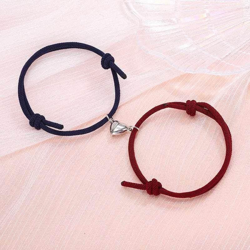 Magnetic Heart Couple Bracelets – 2pcs - ZA-Zola