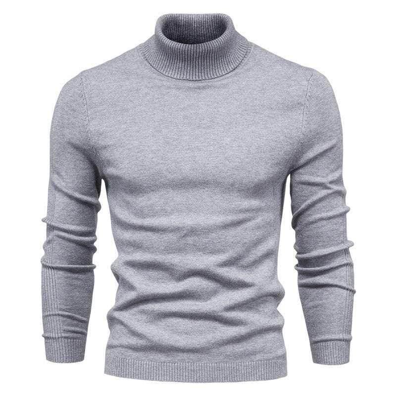 High Neck Men's Casual Knit Sweater – Warm & Stylish - ZA-Zola