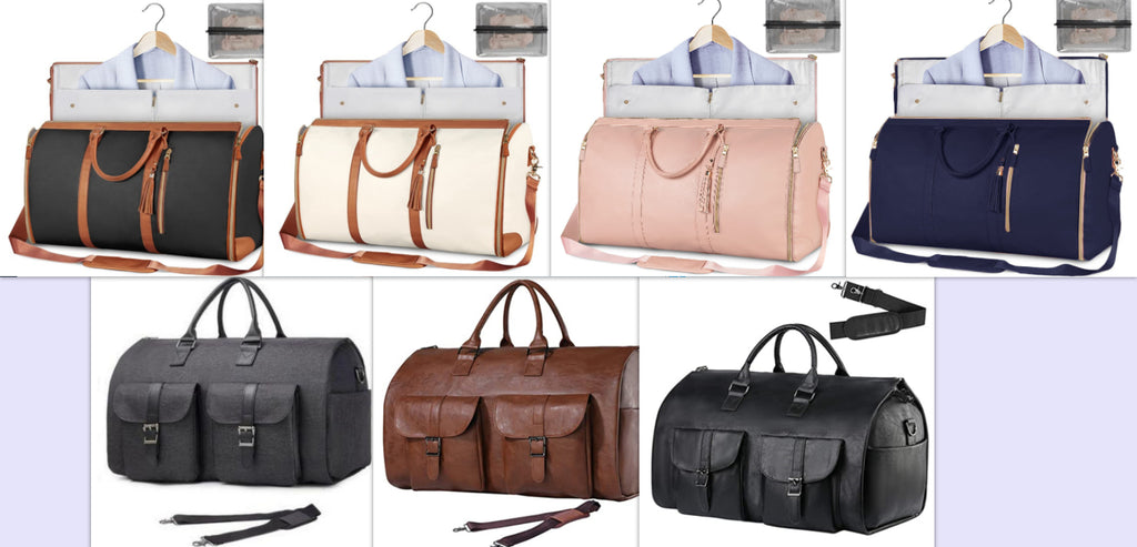 Collage of various bags in different colors and styles.