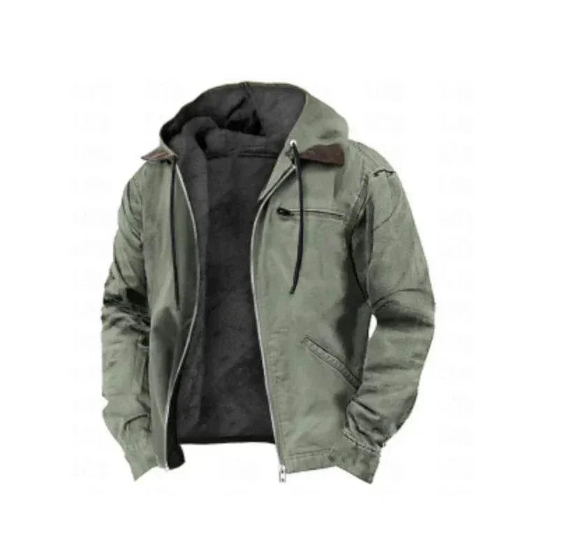 Multi-Color Hooded Sweater with Cotton-Padded Lining - ZA-Zola