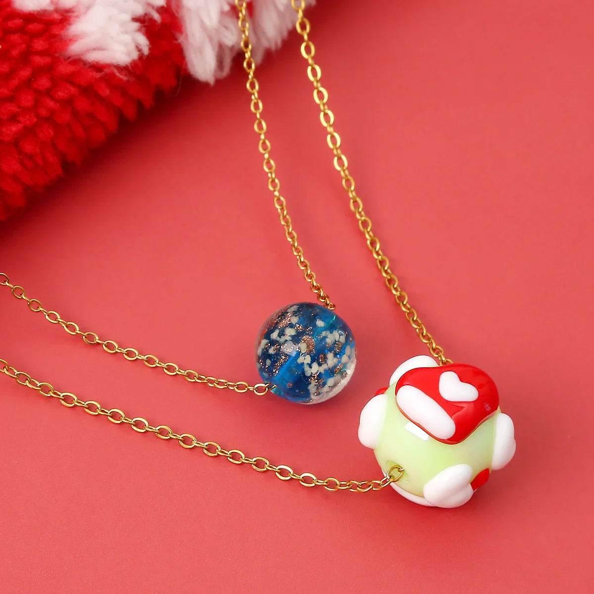 Shop Christmas Luminous Necklace – Festive Santa Charm - ZA-Zola