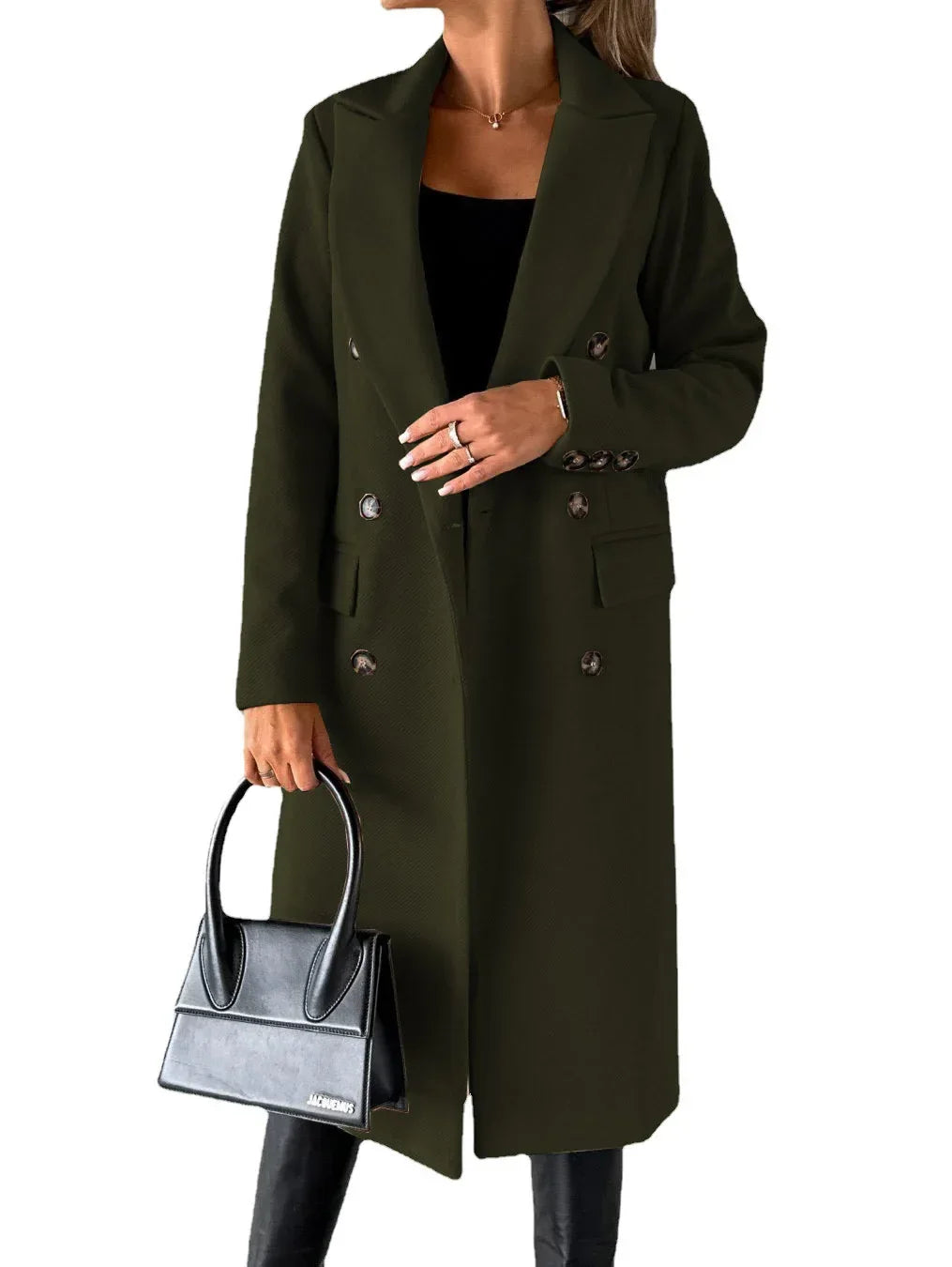 Double Breasted Lapel Coat Women Winter Jacket - ZA-Zola