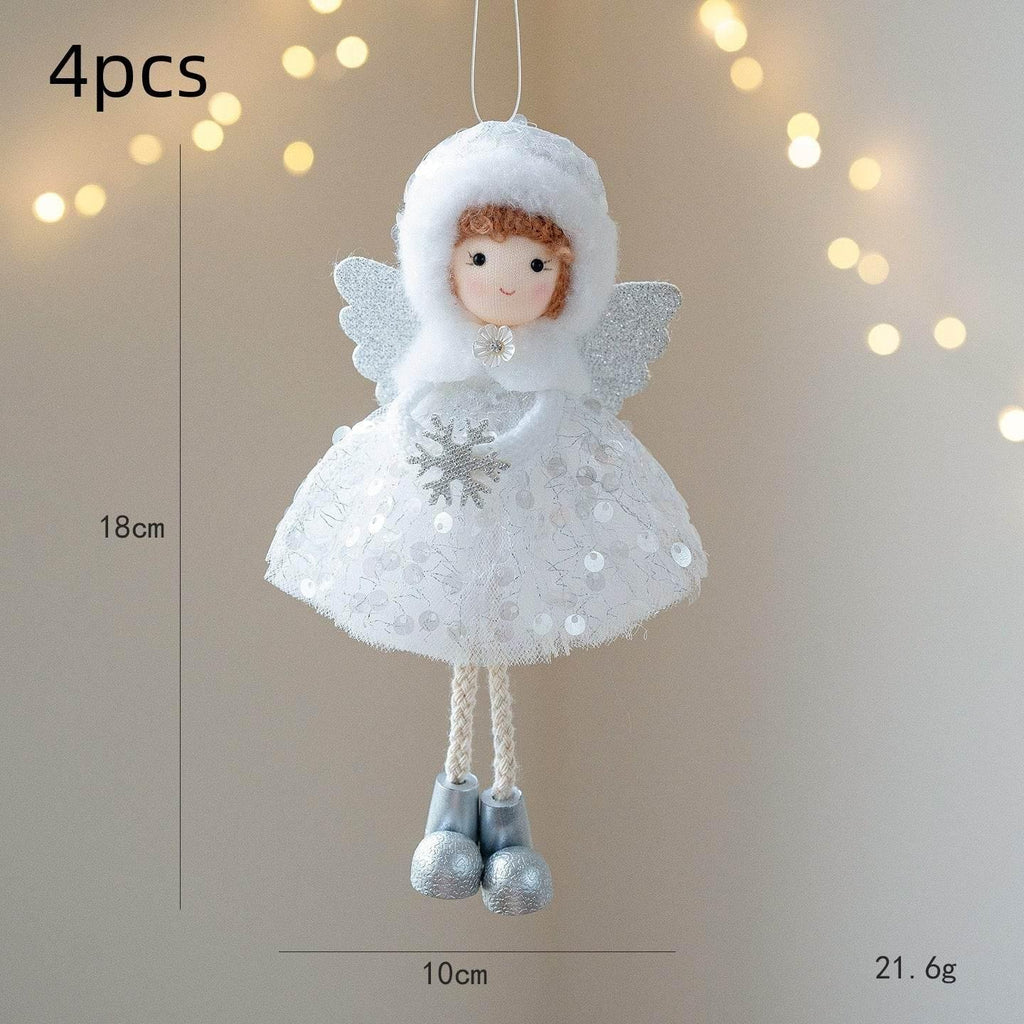 Christmas Angel Girl Pendant Winter Mesh Big Eyes Décor - ZA-Zola