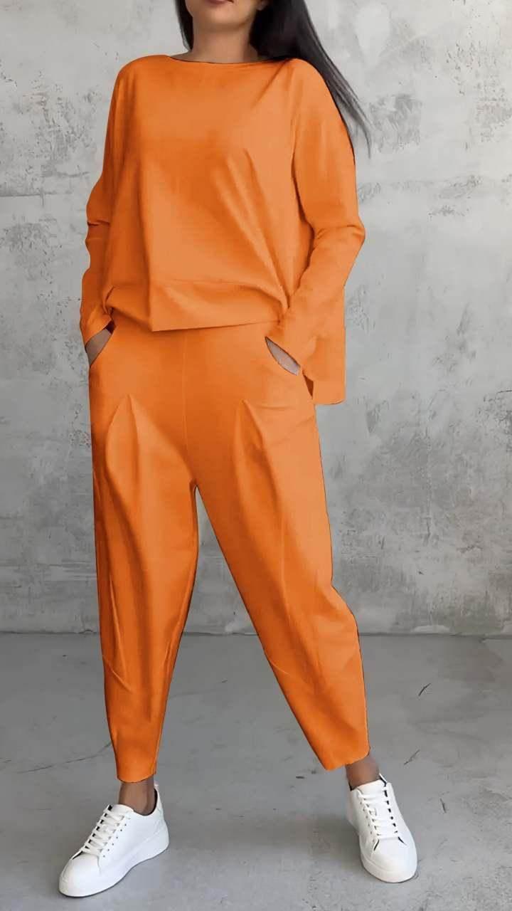 Oversized Irregular Top & Harem Pants Set - ZA-Zola