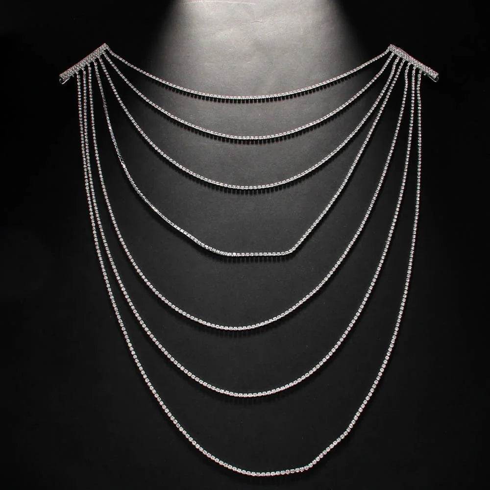 Shop Shining Rhinestone Multi-layer Hair Barrettes - ZA-Zola