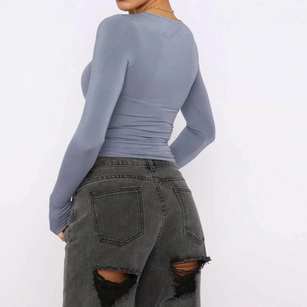 Slim Long Sleeve Pullover – S–L | ZA-Zola - ZA-Zola