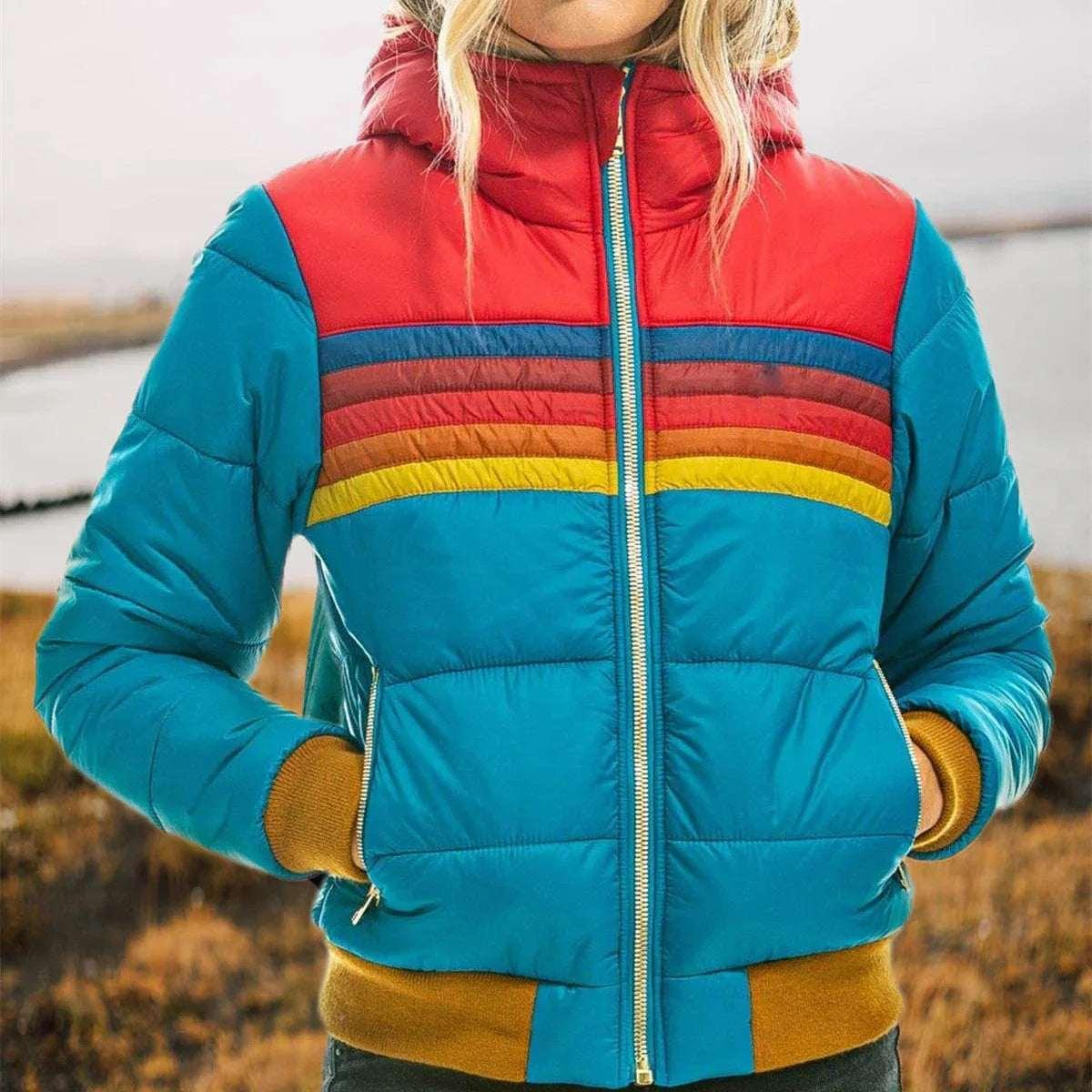 Hooded Printed Cotton Jacket Women | Casual Short Jacket - ZA-Zola
