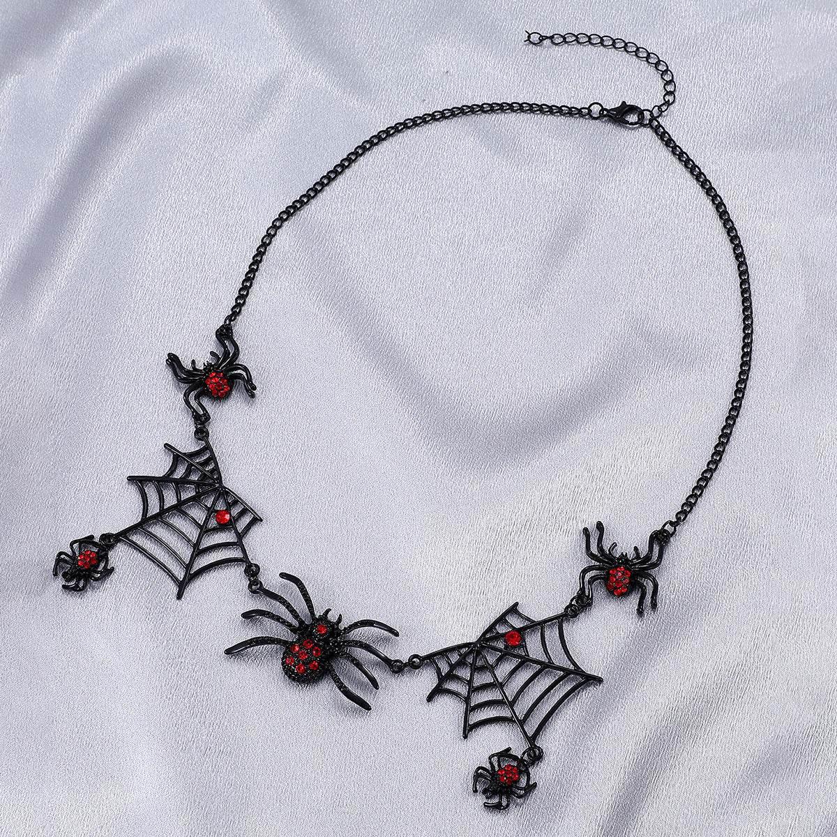 ZA-Zola Halloween Spider Web Necklace Jewelry - ZA-Zola