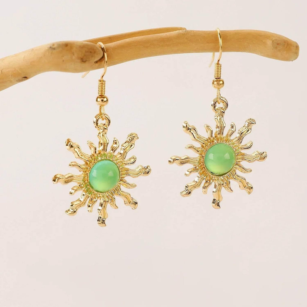 Vintage Sun Vug Stud Earrings – Geometric Unisex Jewelry - ZA-Zola