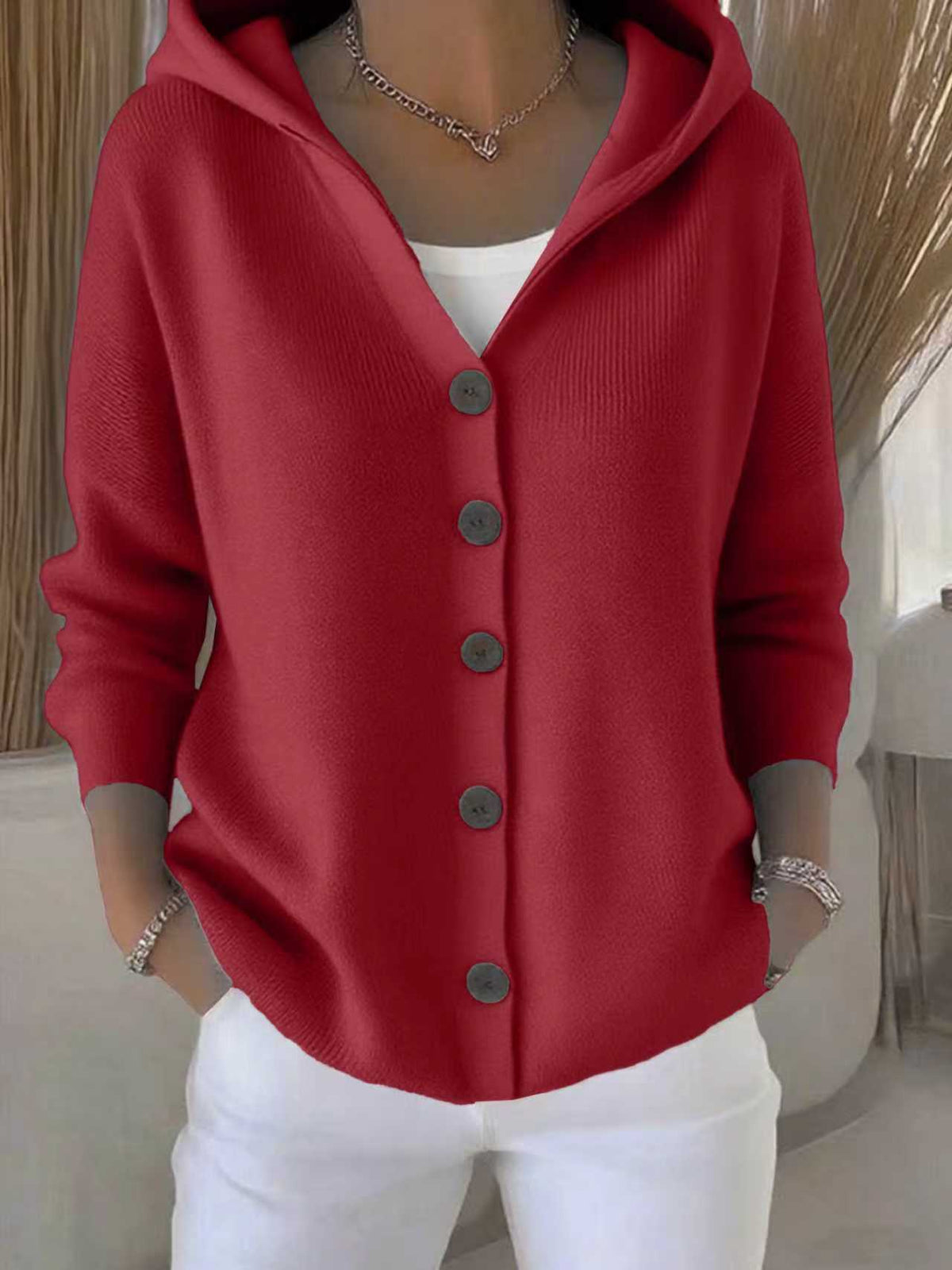 Women’s Hooded Knitted Cardigan | Autumn Winter Sweater