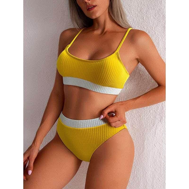 Ribbed High Waist Bikini Set – Push-Up, Sexy Cut | S–XL - ZA-Zola