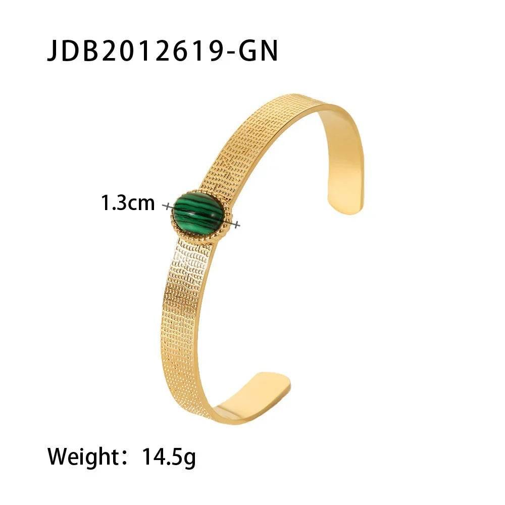 Gold-Plated Zirconia Bracelet – Stainless Steel Chic - ZA-Zola