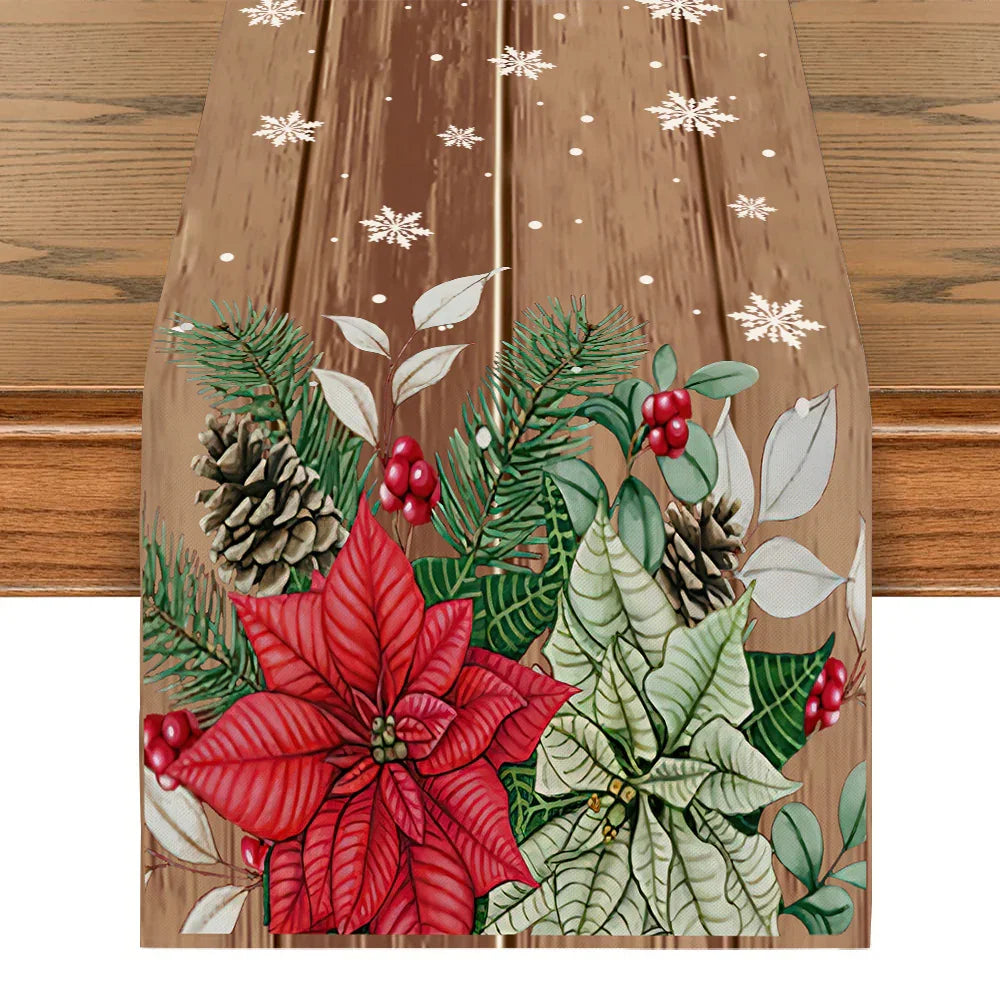 Snowman Table Mat – Linen Printed Christmas Table Runner Décor - ZA-Zola