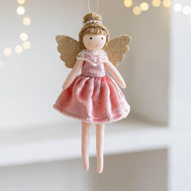 Christmas Angel Pendant Flannel Ankle-Tied Girl Ornament - ZA-Zola