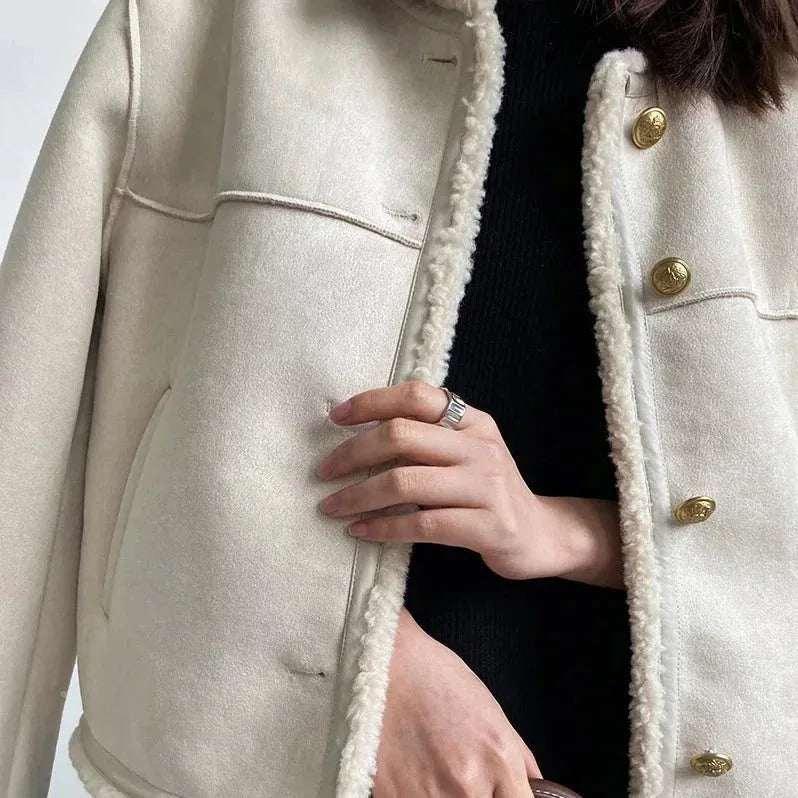 Lamb Plush Coat Women | Thick Winter Fur Jacket - ZA-Zola
