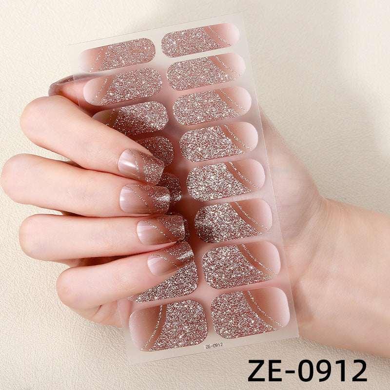 Gradient French Nail Stickers – Aurora Onion Powder Style - ZA-Zola