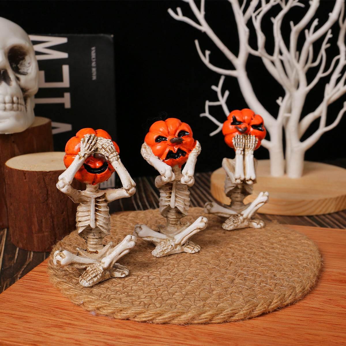 ZA-Zola Pumpkin Head Skull Doll Ornaments - ZA-Zola