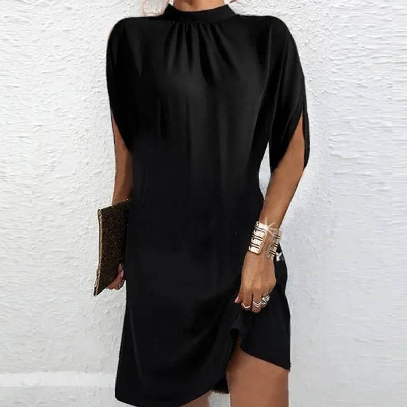 Loose Batwing Sleeve Printed Summer Dress - ZA-Zola