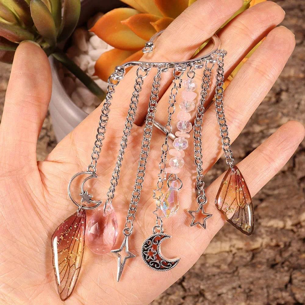 Handmade Crystal Ear Hooks - Natural Gravel Earrings - ZA-Zola