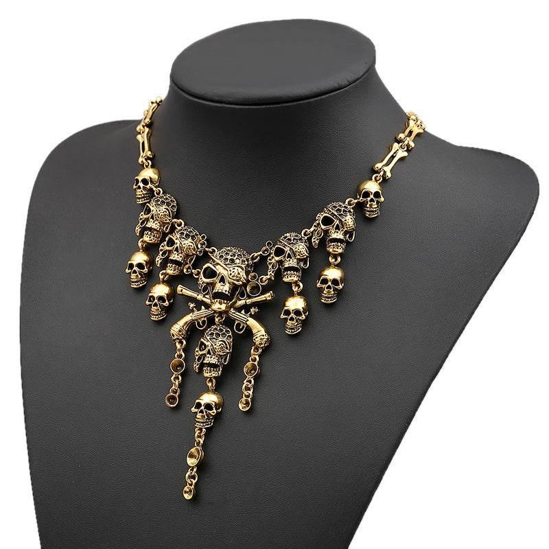 ZA-Zola Vintage Skull Tassel Necklace - ZA-Zola