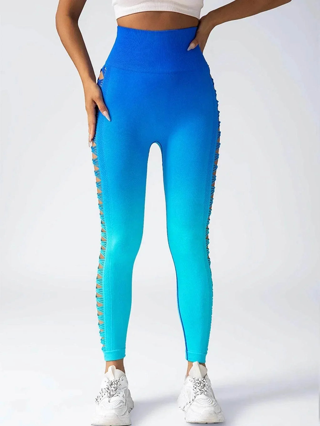 Women’s High-Waisted Gradient Yoga Pants – Booty Lifting Leggings - ZA-Zola