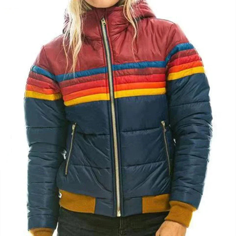 Hooded Printed Cotton Jacket Women | Casual Short Jacket - ZA-Zola