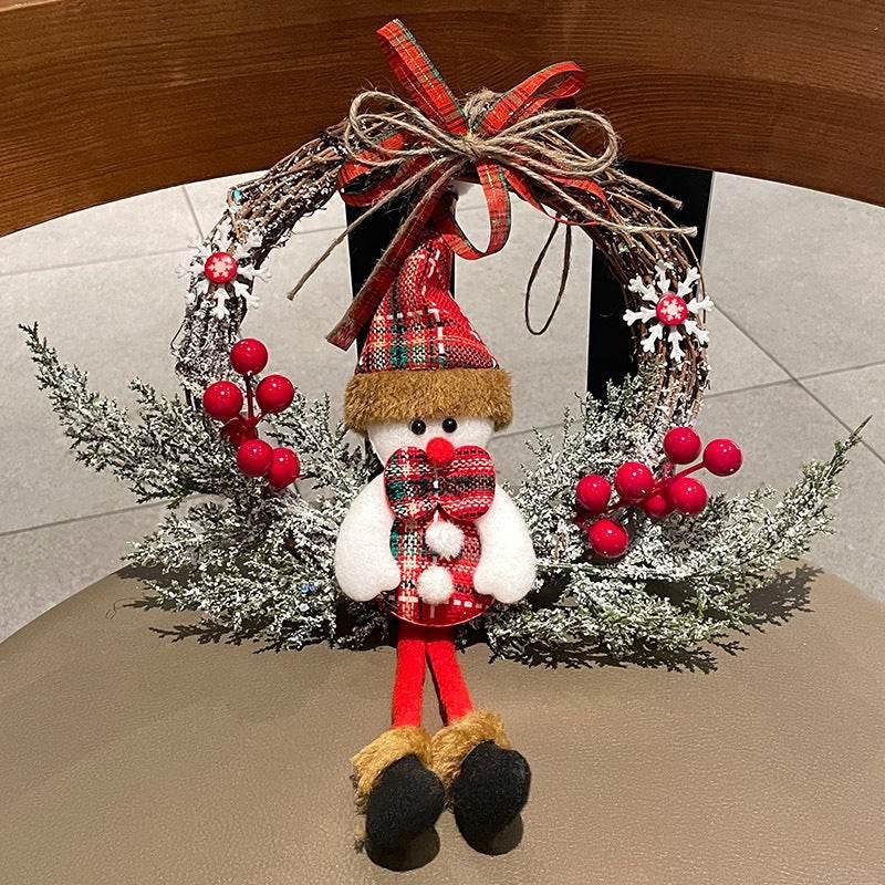 Christmas Vine Ring Decoration | Snowman & Elk Ornament - ZA-Zola