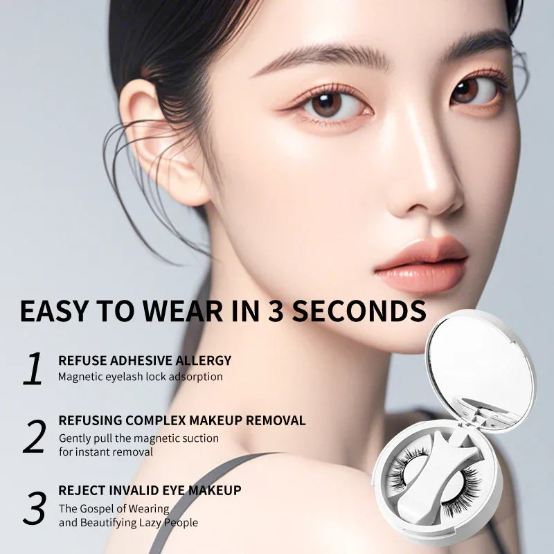 Magnetic False Eyelashes – Glue-Free Lash Set with Applicator - ZA-Zola