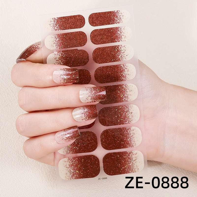 Gradient French Nail Stickers – Aurora Onion Powder Style - ZA-Zola