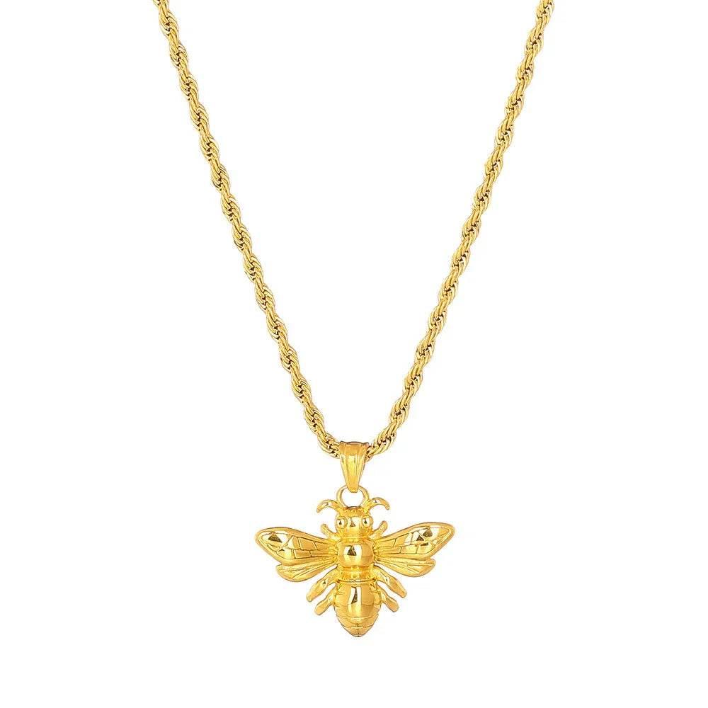 Elegant Titanium Steel Bee Necklace - Buy Now! - ZA-Zola