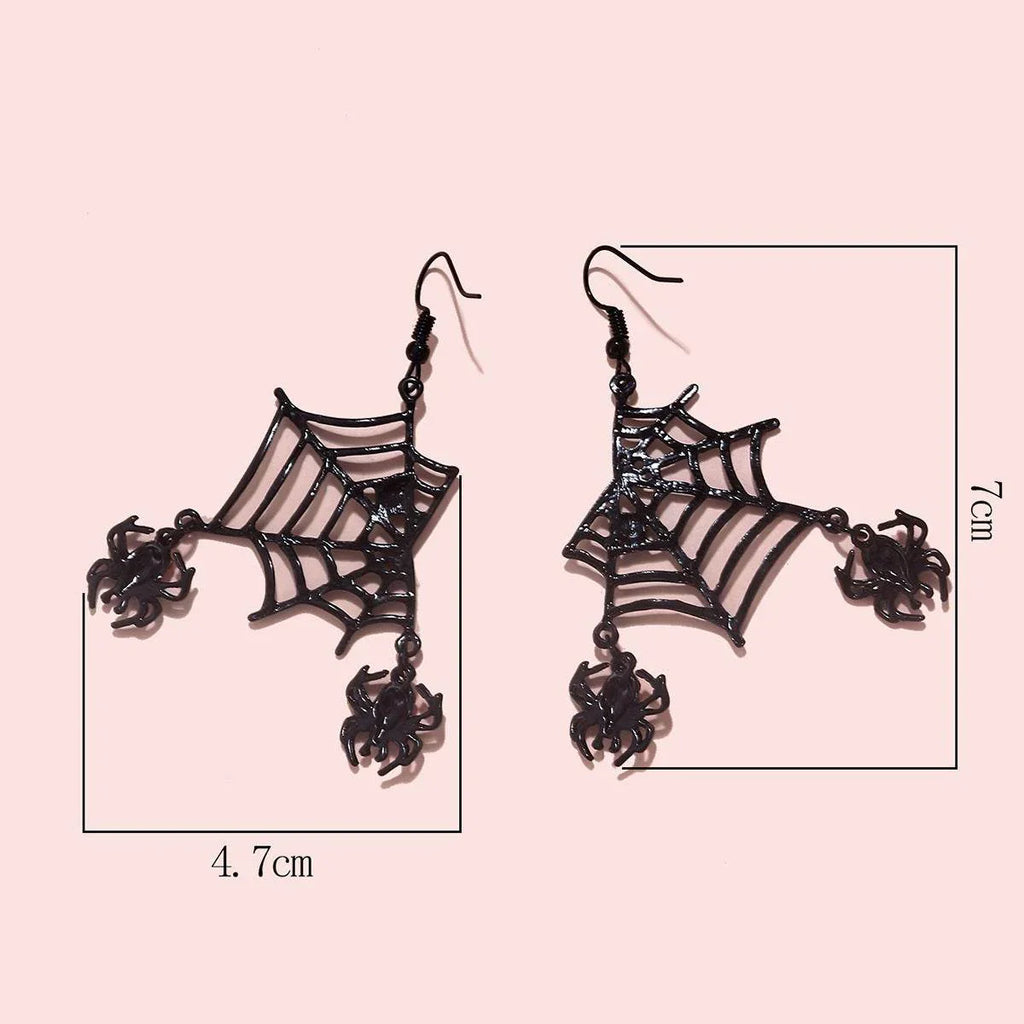 ZA-Zola Spider Web Earrings Gothic Chic - ZA-Zola