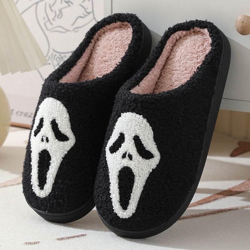 ZA-Zola Halloween Skull Cartoon Print Slippers - ZA-Zola